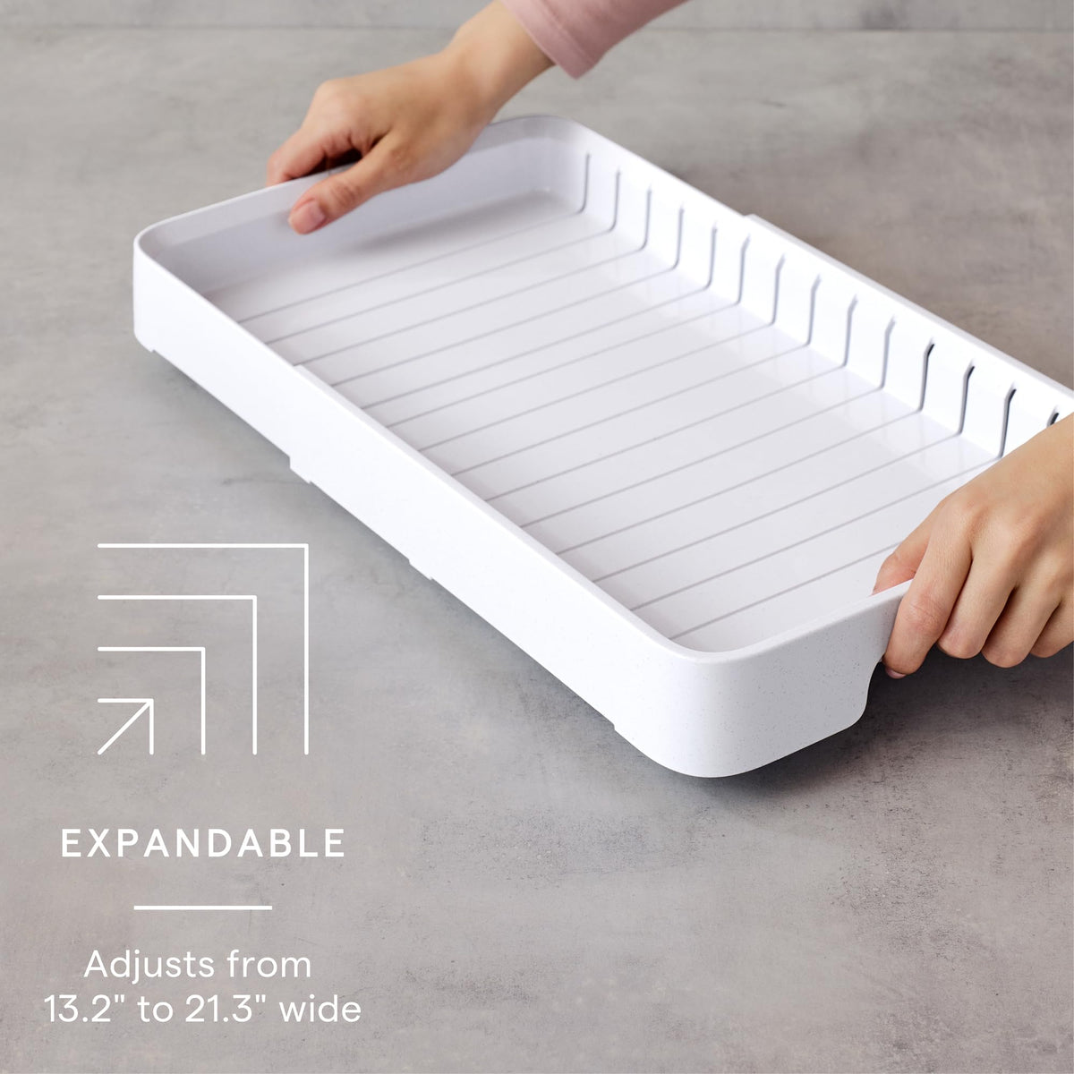 YouCopia StoraLid vertical lid display helps quick meal prep.