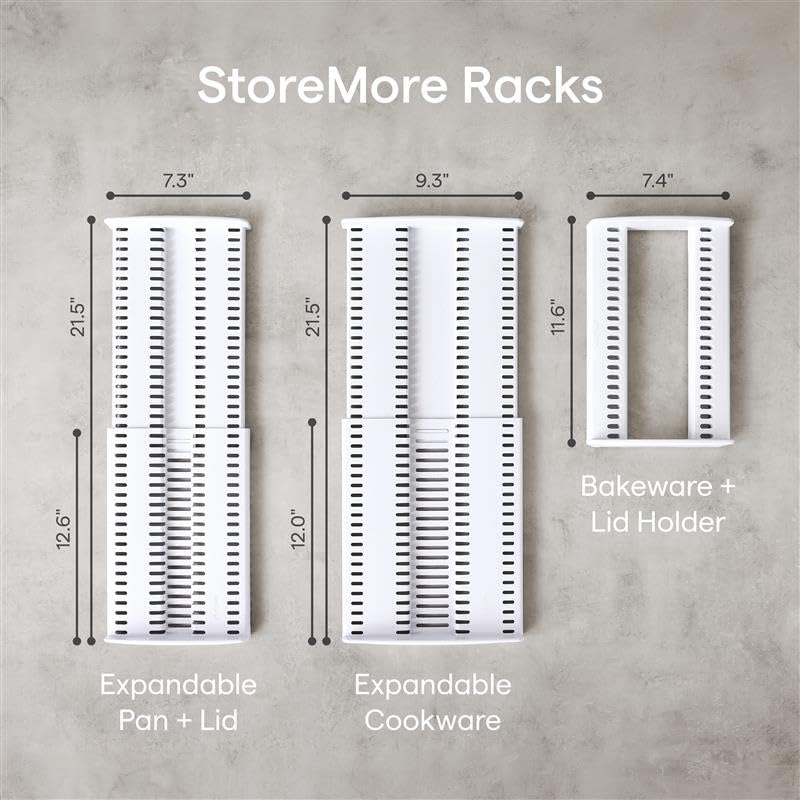 YouCopia StoreMore Bakeware Rack easy-assembly enables quick setup.
