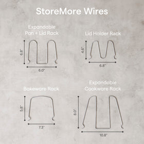 YouCopia StoreMore Bakeware Rack fits deep cabinets and reduces clutter.