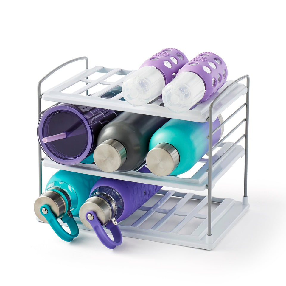 YouCopia UpSpace bottle organizer front view with easy access.