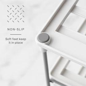 YouCopia UpSpace non-slip feet stabilize the unit during use.