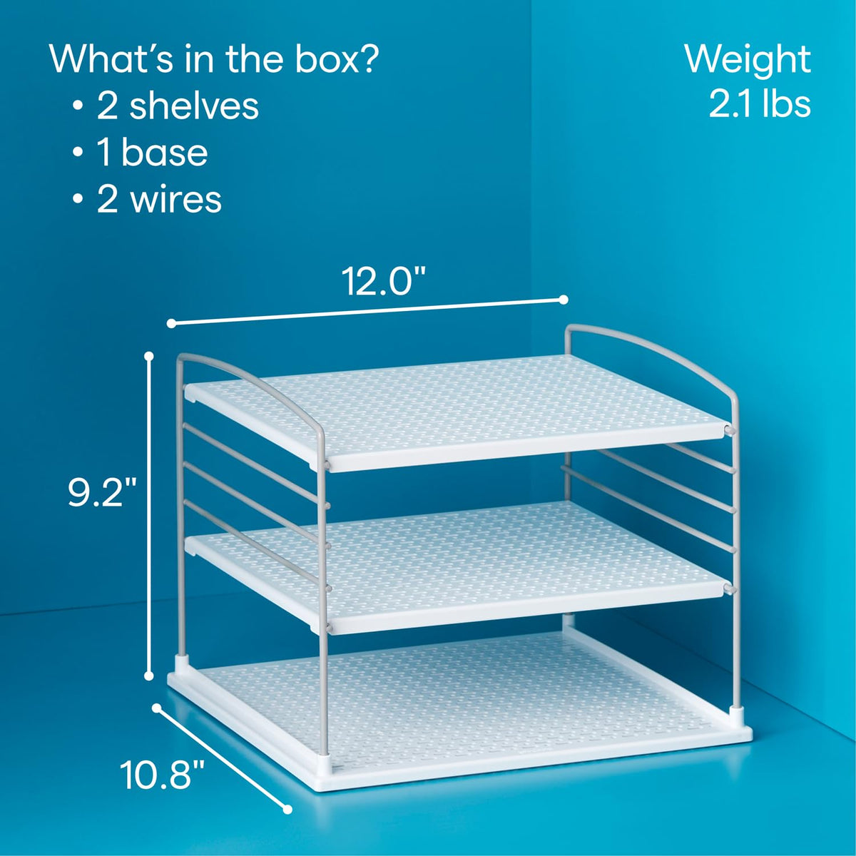 YouCopia UpSpace no-slip feet keep the organizer steady during daily use.
