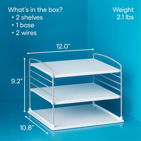 YouCopia UpSpace no-slip feet keep the organizer steady during daily use.