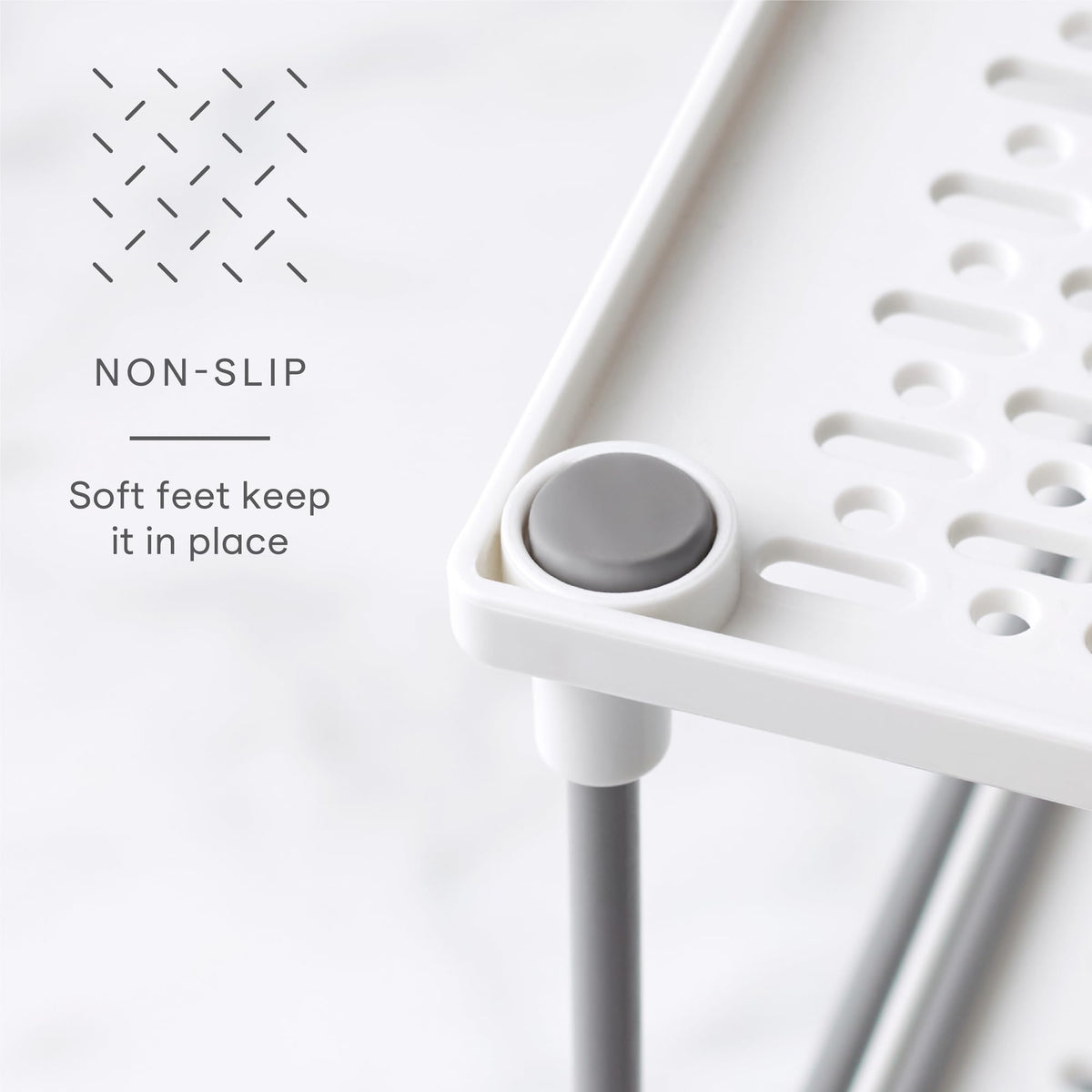 YouCopia UpSpace steel wires support sturdy organization up to 20 pounds.