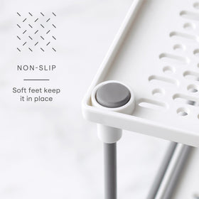 YouCopia UpSpace steel wires support sturdy organization up to 20 pounds.