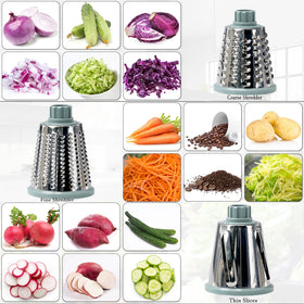 YOUCZON cheese shredder with handle keeps hands away from blades.