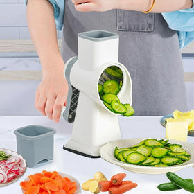 YOUCZON Rotary Cheese Grater ergonomic handle enables comfortable, efficient grating