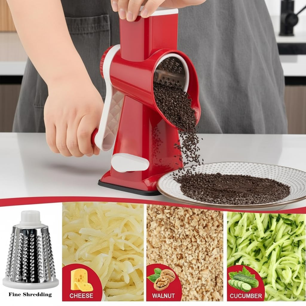 YOUCZON stainless steel rotary grater designed for durability and long-lasting performance.