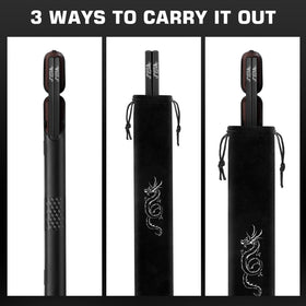 Youda titanium chopsticks in black gift box, ready for gifting.