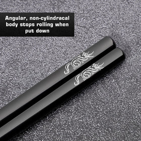 Youda titanium chopsticks with portable plastic case, convenient for travel and picnics.