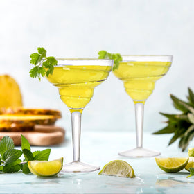 Youeon 12 oz margarita glasses with stems for full pours