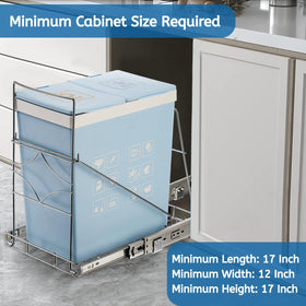 Youeon adjustable trash rack fits 7–11 gallon cans with flexible sizing