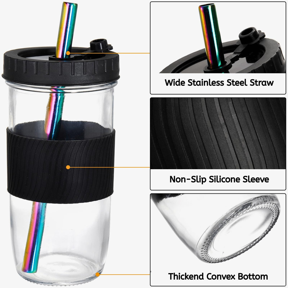 Youeon silicone sleeves add grip and protection for glass cups