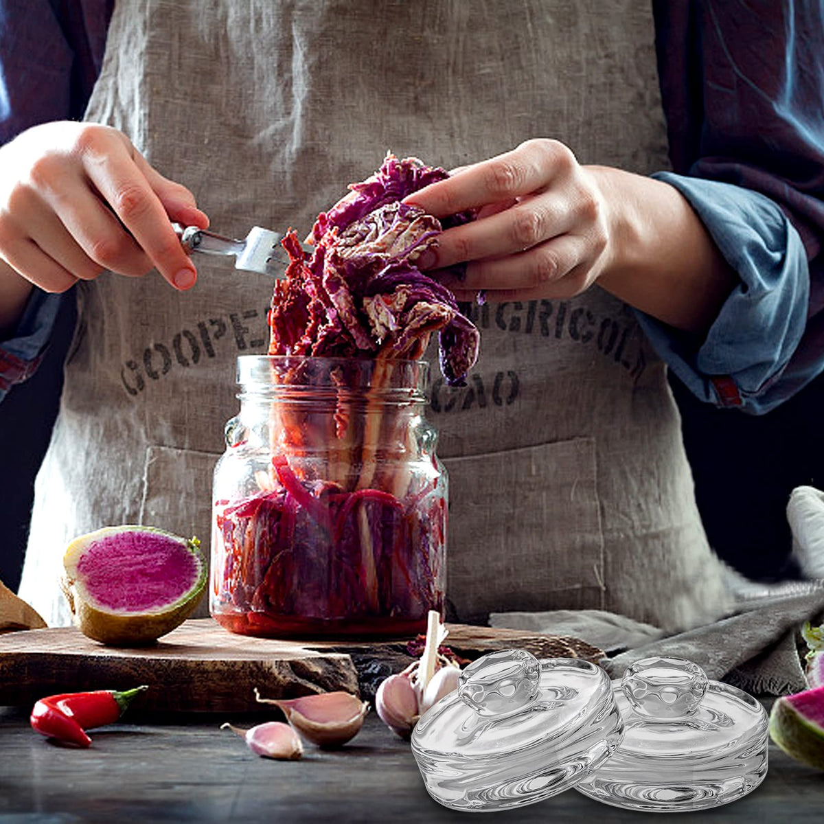 Youeon clear glass weights offer a timeless look for jars and DIY projects.