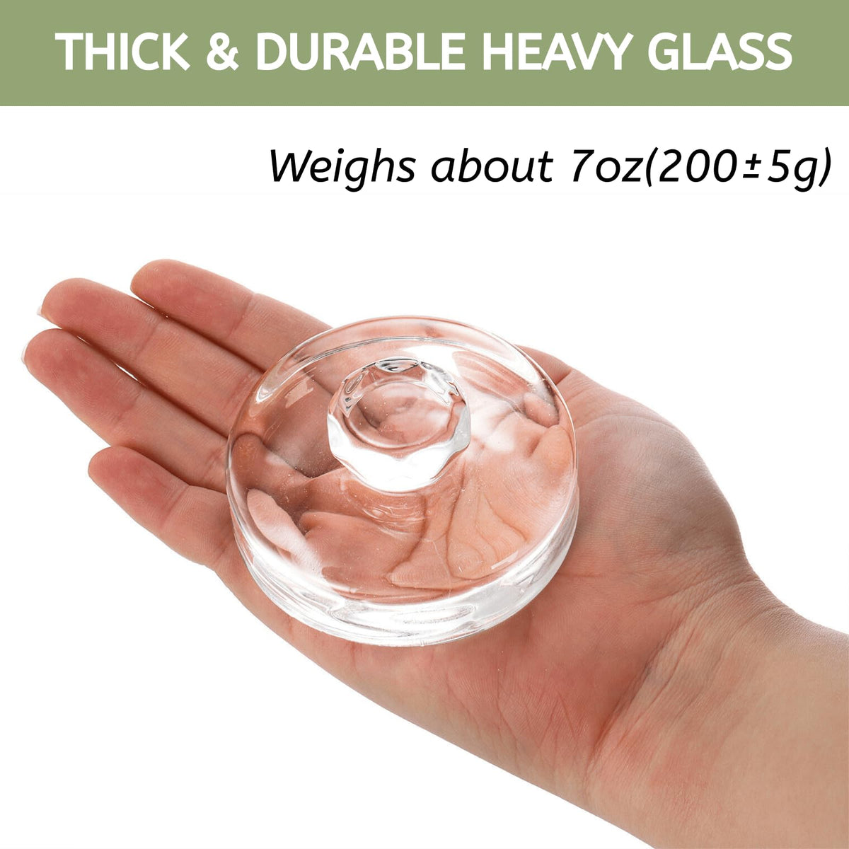 Youeon diamond-handle fermentation weights easy to insert and remove from jars.