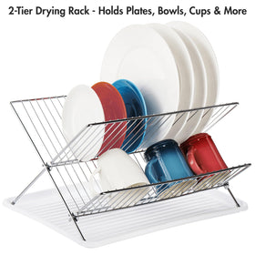 Youeon foldable rack with drainboard for easy water drainage after washing