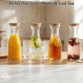 Youeon carafes fit neatly in refrigerators for ready beverages.