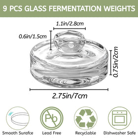 Youeon heavy glass fermentation weights provide stable pressure during kraut and kimchi.