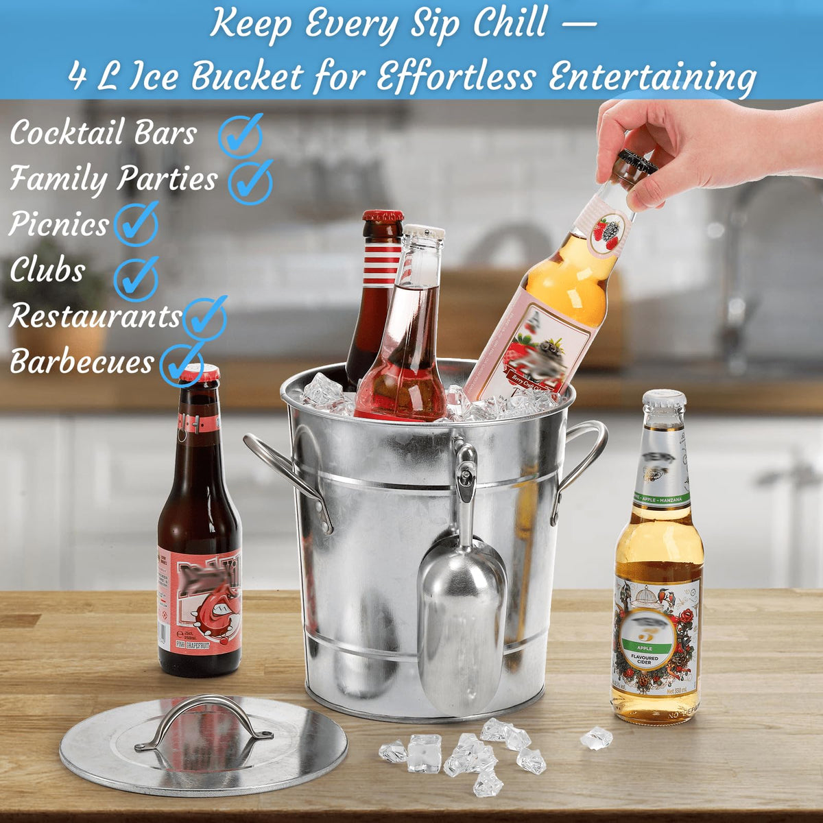 Ideal for outdoor parties and poolside gatherings with YOUEON bucket