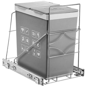 Youeon pull-out under-cabinet trash can with space-saving design