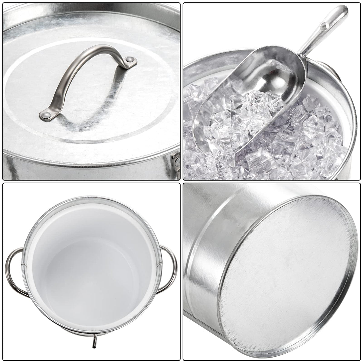 Removable inner barrel for flexible ice management in YOUEON bucket