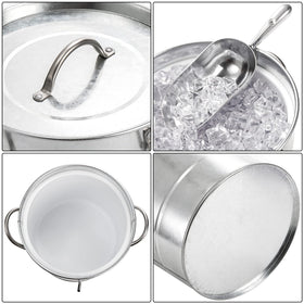 Removable inner barrel for flexible ice management in YOUEON bucket