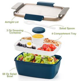 Youeon sauce container with leakproof lid prevents spills during commute.