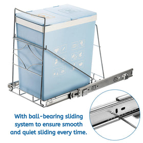 Youeon smooth-glide drawer system keeps trash accessible with quiet operation