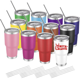 YOUKE OLA 12-pack insulated tumbler with lid keeps drinks secure and portable.