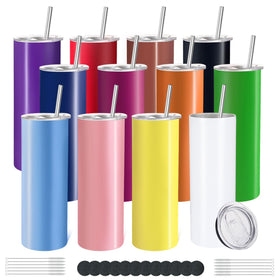 YOUKE OLA 12-pack tumblers in multicolor finish for easy daily hydration.