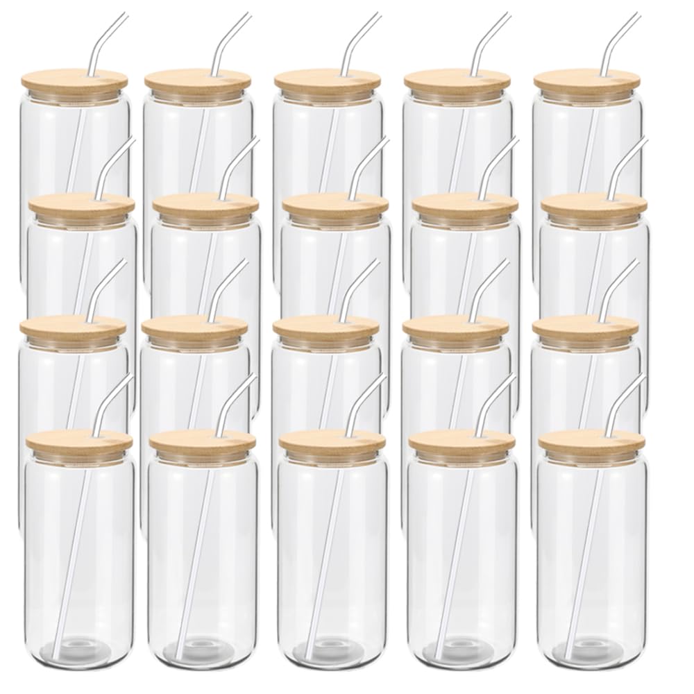 YOUKE OLA 20-pack beer-can glass cups in borosilicate glass for everyday use