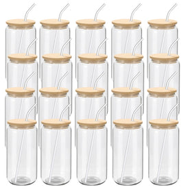 YOUKE OLA 20-pack beer-can glass cups in borosilicate glass for everyday use