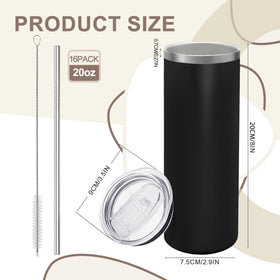 YOUKE OLA 20 oz black tumbler with double-wall insulation.