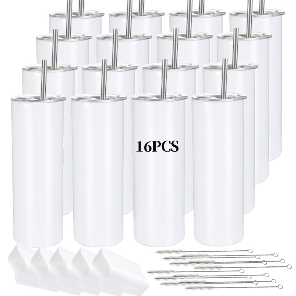 YOUKE OLA 20oz skinny tumbler with straight design ideal for full-wrap sublimation.