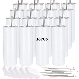 YOUKE OLA 20oz skinny tumbler with straight design ideal for full-wrap sublimation.