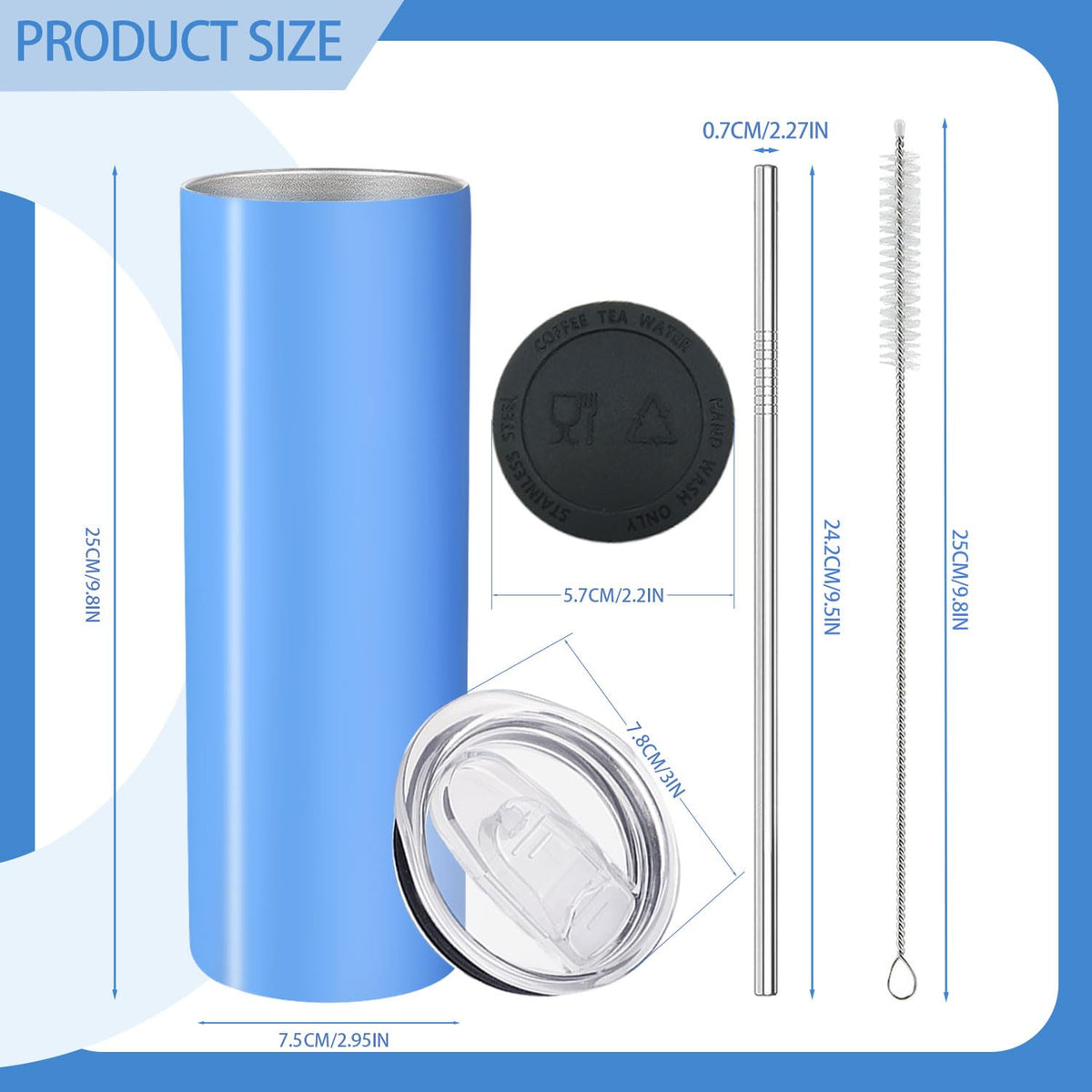 YOUKE OLA 20oz stainless steel tumbler with double-wall insulation for temperature retention.