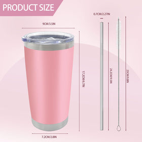 YOUKE OLA 20oz stainless steel tumbler with lid and straw for hot or cold drinks