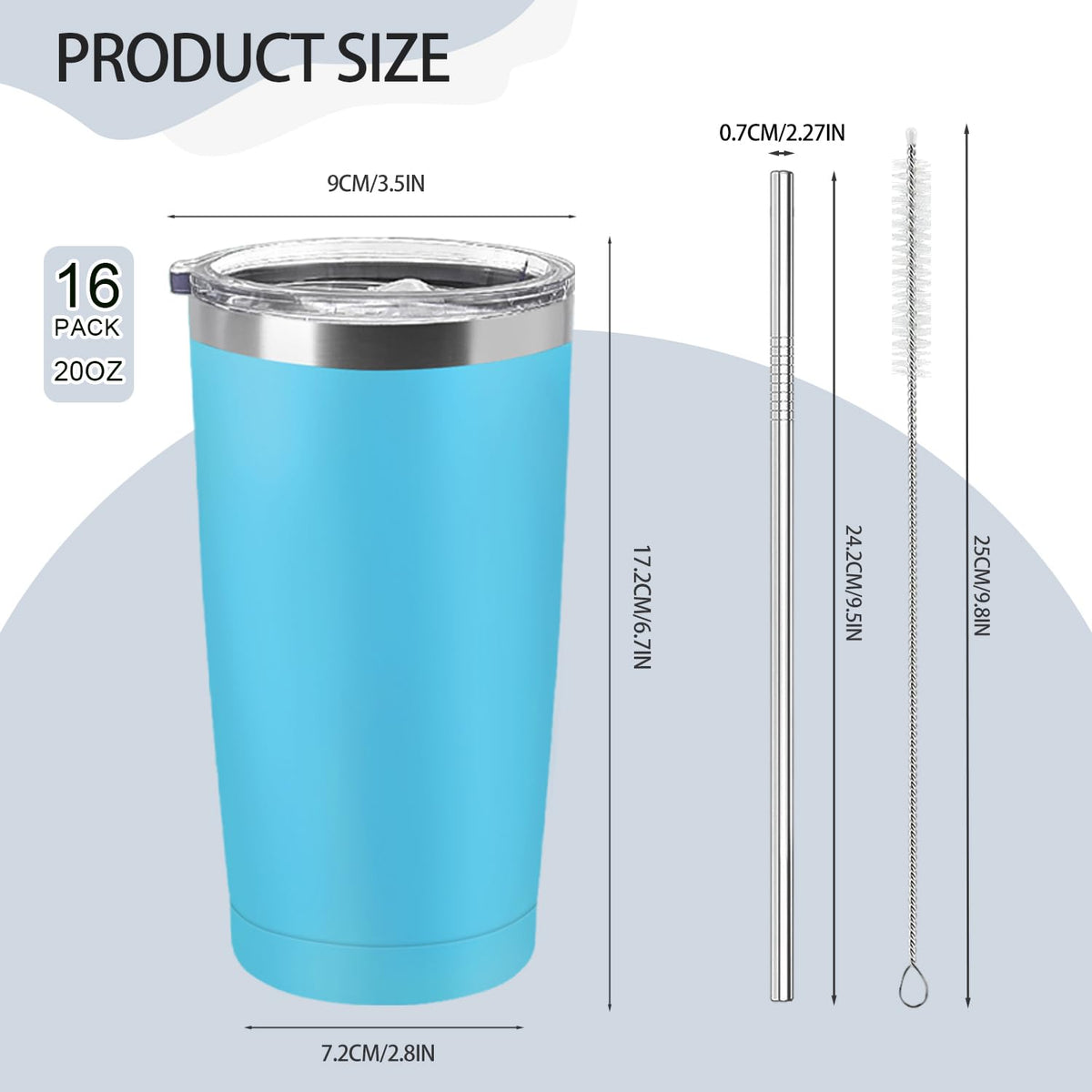 YOUKE OLA 20oz vacuum insulated tumbler with lid for hot or cold drinks on the go.