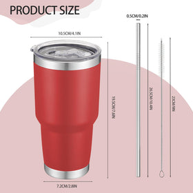 YOUKE OLA 30oz stainless steel tumbler is durable and easy to clean.