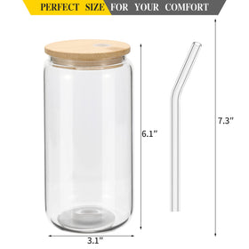 YOUKE OLA 200mm borosilicate glass straws for easy sipping