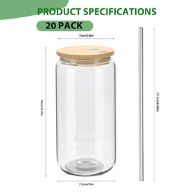 YOUKE OLA borosilicate glass with metal straw, ideal for refreshing drinks.
