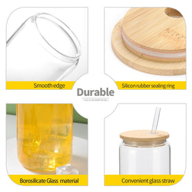 YOUKE OLA regular-mouth bamboo lids fit the glasses securely