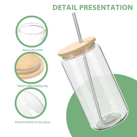YOUKE OLA regular-mouth bamboo lid cup, perfect for tea or soda at home.