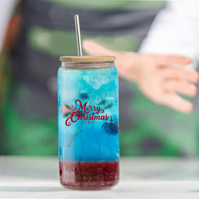 YOUKE OLA 20oz beer glass set ships securely with lids and straws for gifting.