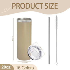 YOUKE OLA stainless steel straws and brushes included for easy cleanup
