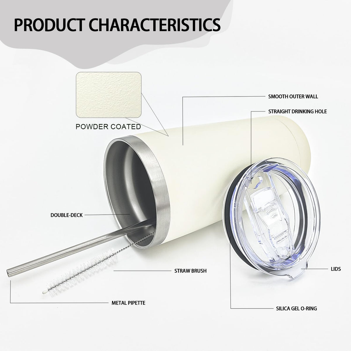YOUKE OLA stainless steel straws provide reusable, eco-friendly sipping options.