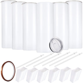 YOUKE OLA sublimation skinny tumbler 20oz with white coating for full wrap designs
