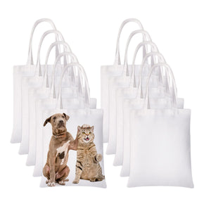 YOUKE OLA sublimation tote blank white 12x14, ideal for custom DIY designs.