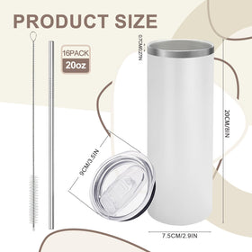 YOUKE OLA lid and straw set with white tumblers for convenient sipping