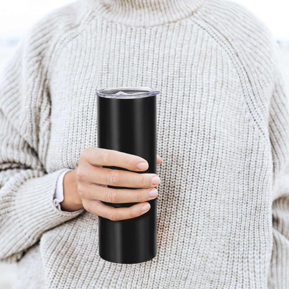 Blank, customizable tumblers ready for personalized designs.